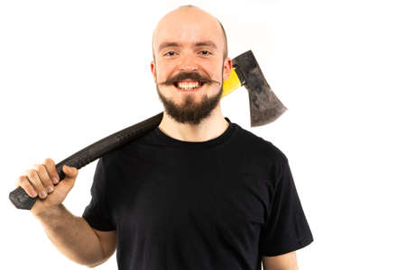 The man poses in a photo studio.の写真素材