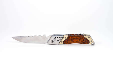 pocket folding knife on a white background