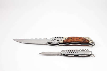 pocket folding knife on a white background