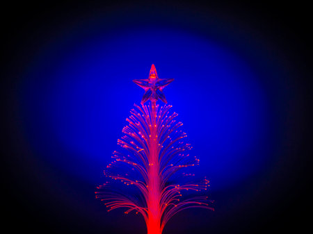 Light up Christmas Treeの写真素材