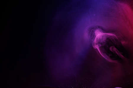 Beautiful swirling gray smoke. Mockup for your . Wide angle horizontal wallpaper or web banner.