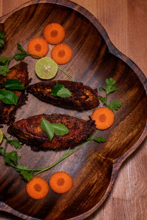 Spicy South indian Fish Fryの写真素材