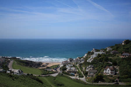 Looking out to sea - Woolacombe bayの写真素材