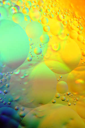 Colourful abstract of oil and waterの写真素材