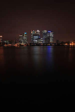 Cityscape of Canary Wharf in Londonのeditorial素材