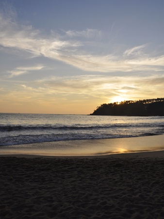 A Beautiful Sunset at Mirissa Beach, Sri Lankaの写真素材