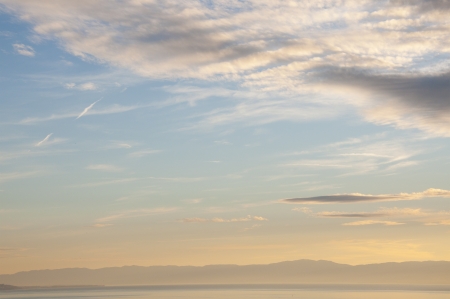The Sunset and the Mountainsの写真素材