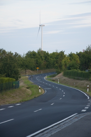 A Winding Road in the Countryside in Bavaria, Germanyの写真素材