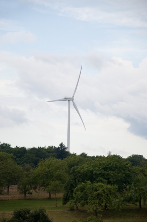 Windmill in a Field in Germanyの写真素材
