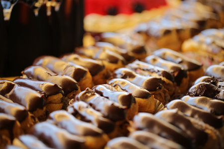 Eclairs Cake, Bakery Products, Pastry and Bakeryの写真素材