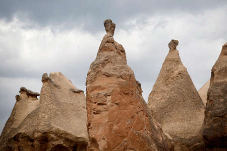 Fairy chimneys in Cappadocia, Turkeyの写真素材