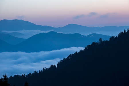 Among the Fog Mountain View, Sunset, Rize, Turkey