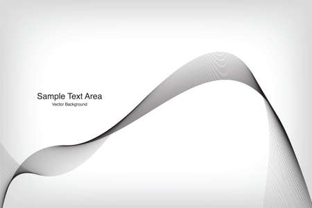 Abstract Modern Line, Wave Designed On Gray Background With Sample Text Areaのイラスト素材