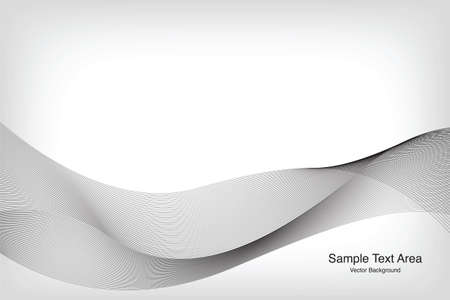 Abstract Modern Line, Wave Designed On Gray Background With Sample Text Areaのイラスト素材