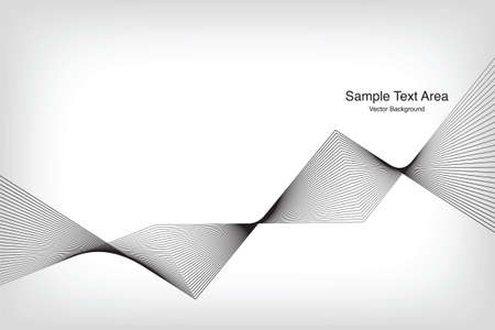 Abstract Line, On White Background With Sample Text Areaのイラスト素材