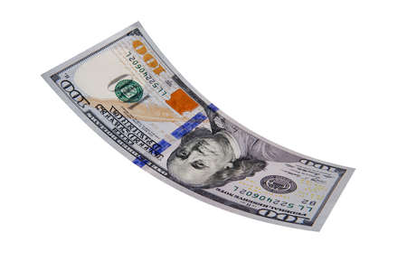 New US Dollar, American Banknote, Curled Banknote Money