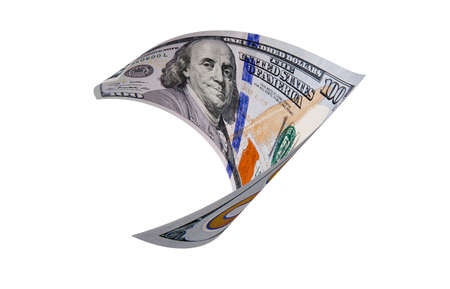 New US Dollar, American Banknote, Curled Banknote Money