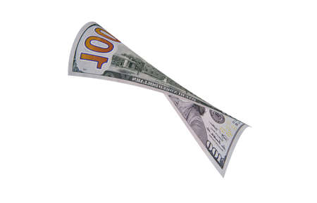 New US Dollar, American Banknote, Curled Banknote Money