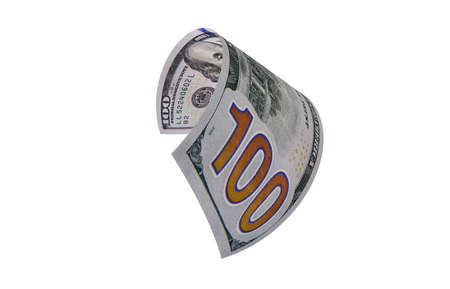 Curved Dollar Currency, New Dollar Image, US Dollar, 3D Renderの写真素材