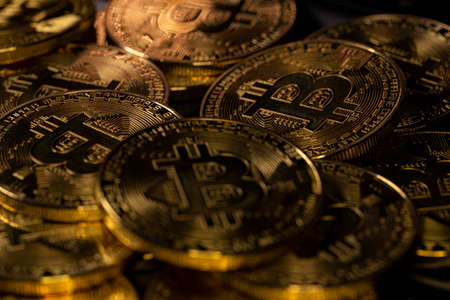 Crypto Coins, Blockchain Technology, Bitcoinの写真素材