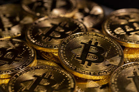 Crypto Coins, Blockchain Technology, Bitcoinの写真素材