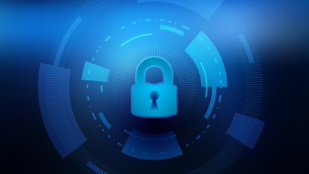 Digital Lock Design: Secure Your Tech with Abstract Artのイラスト素材