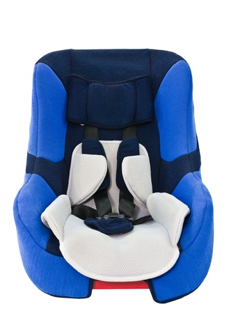 Baby car seat isolated on a white backgroundの写真素材