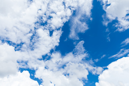 Blue sky with clouds, sky daylight, natural sky compositionの写真素材
