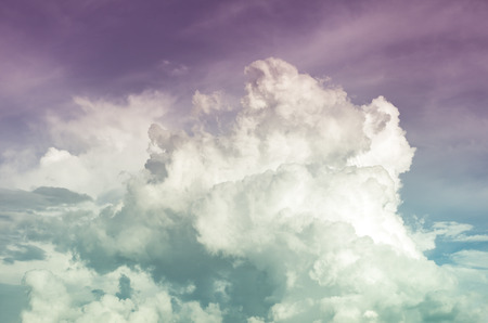 Beautiful dramatic vintage sky landscape (cross processed colors). Natural sky compositionの写真素材