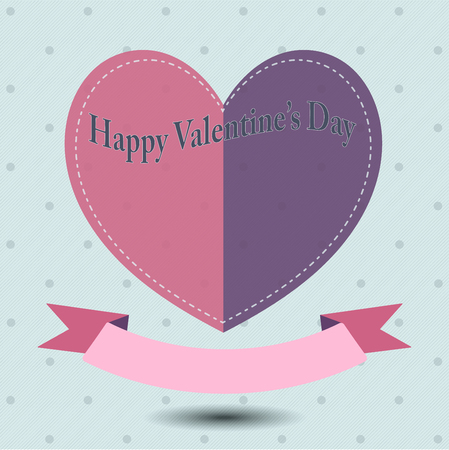 Happy valentines day and wedding design elements, paper hearts or greeting card. Suitable for various designs, invitation and scrapbook. Vector festive holiday illustration. EPS10のイラスト素材