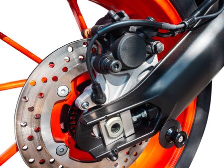 Closeup motorbike disc break system.の写真素材
