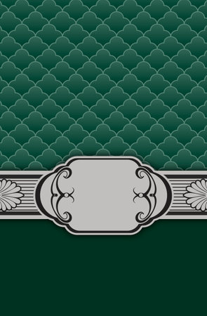 Ornate background with decorative border and patterns.の写真素材