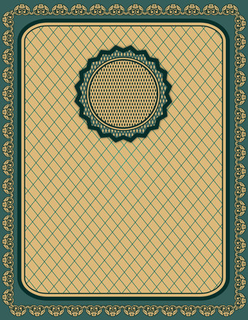 Vintage background with decorative border.の写真素材