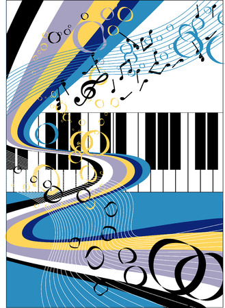 music; abstraction; piano; movement; backgroundのイラスト素材