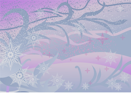 Frosty pattern.   illustration. Winter.のイラスト素材