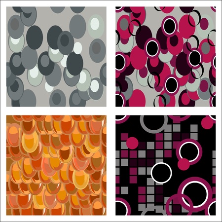 Four stylish seamless texture. Bright trendy designs.のイラスト素材