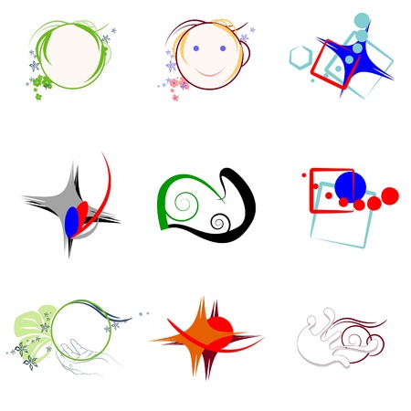 Group logos and icons. Graphic elements for design.のイラスト素材
