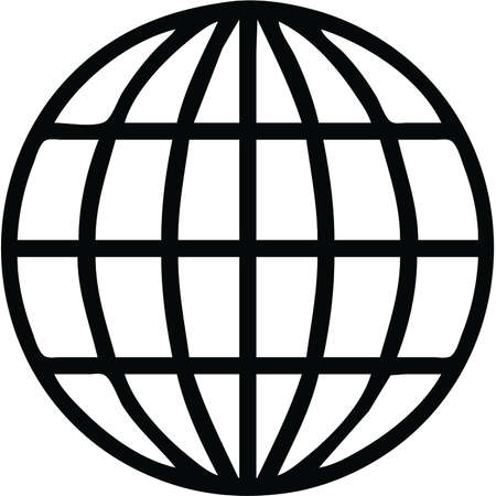 Globe grid vector for logo, tshirt, presentation and etc. It can be used for your next graphic design project. Easy to customize.のイラスト素材