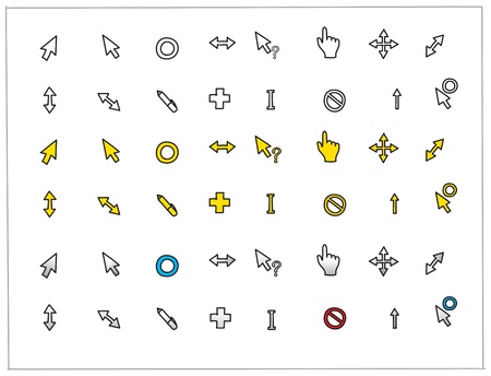 windows cursor cartoonのイラスト素材