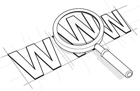 search outlineのイラスト素材