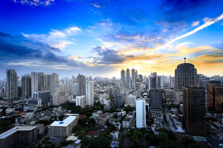 Bangkok Cityscape, Business with high buildingのeditorial素材