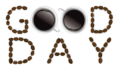 Good day and coffee cupのイラスト素材