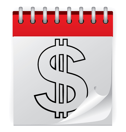 Calendar with dollar sign, business conceptのイラスト素材