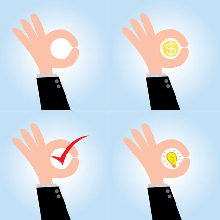 Okey sign, business concept, vector 10のイラスト素材