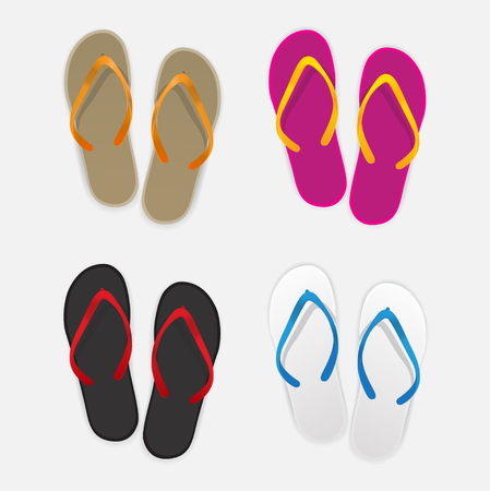 Sandal color set, Vectorのイラスト素材