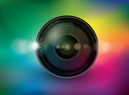 Camera lens, Illustration Vector 10のイラスト素材