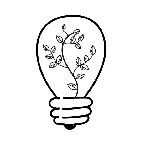 Tree with Idea Light Bulb. Business Design Concept. Vector illustration flat style designのイラスト素材