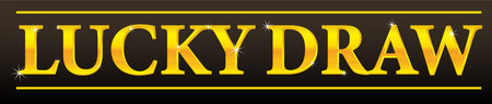 Editable text effect Lucky Draw 3d style effect. elegant text effect, gold color for luxury theme. Premium Vectorのイラスト素材