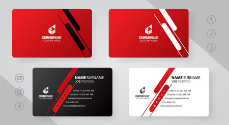 Business card template, Creative and Clean identity Card Vector Illustration.のイラスト素材