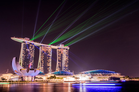 Laser light show in Singaporeのeditorial素材